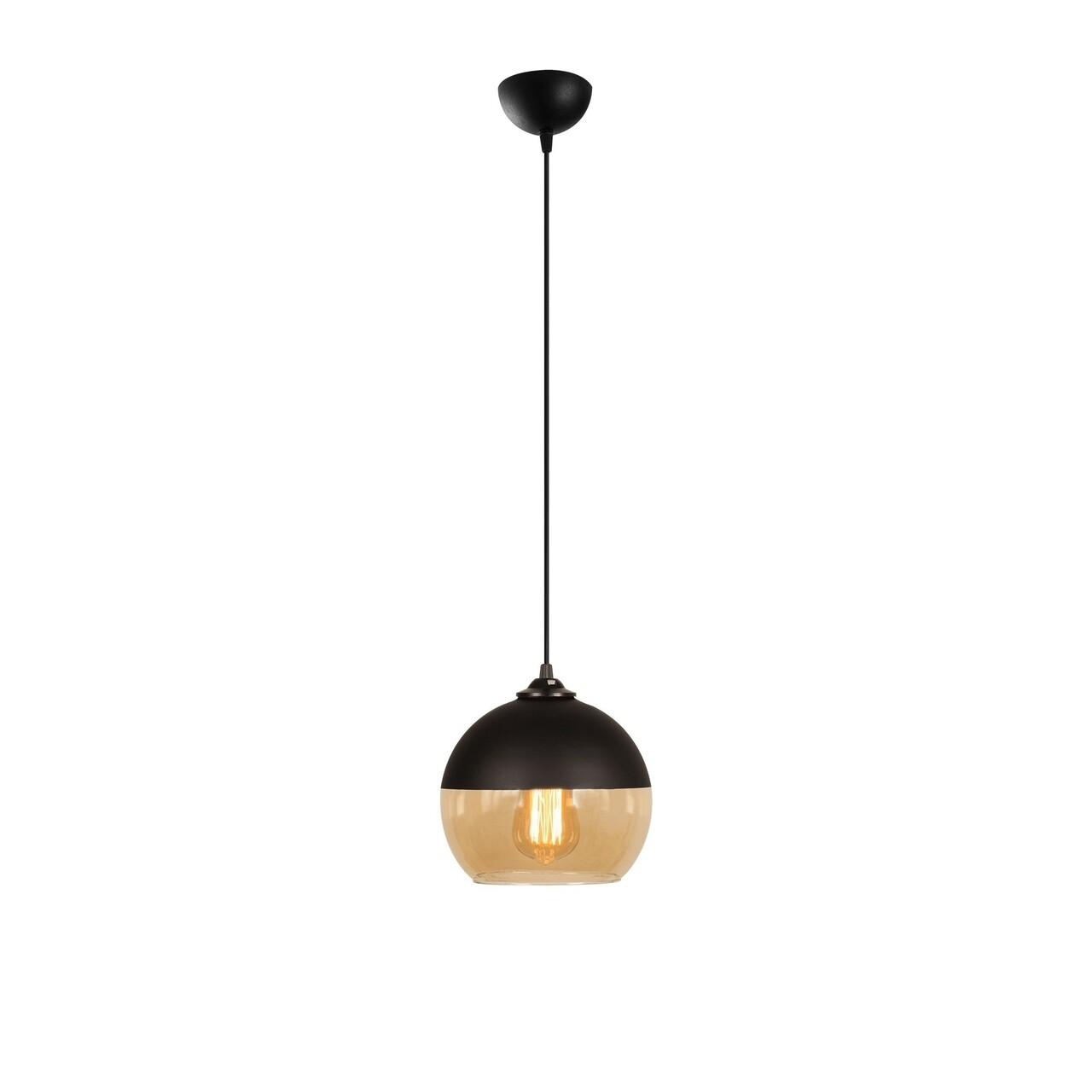 Lustra Camini MR - 869, Opviq, 20 x 116 cm, 1 x E27, 100W, negru/honey - imagine 6
